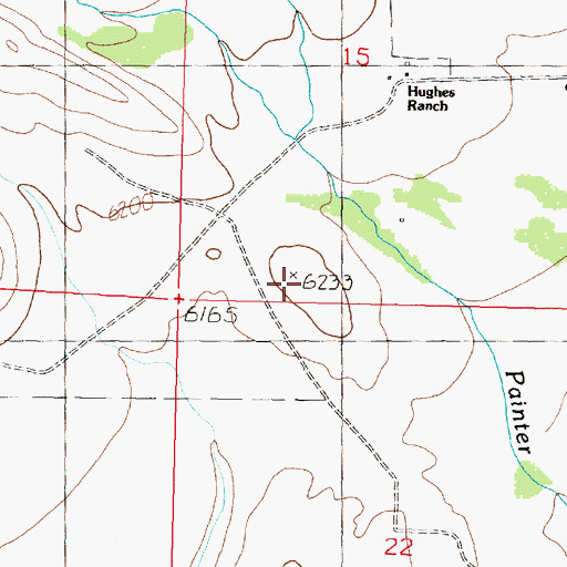 Topographic Map of 09S13W15CDCC01 Well, MT