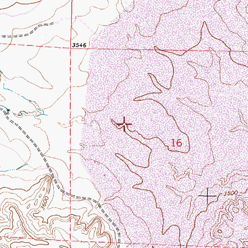 Topographic Map of 09S40E16BDBC01 Well, MT