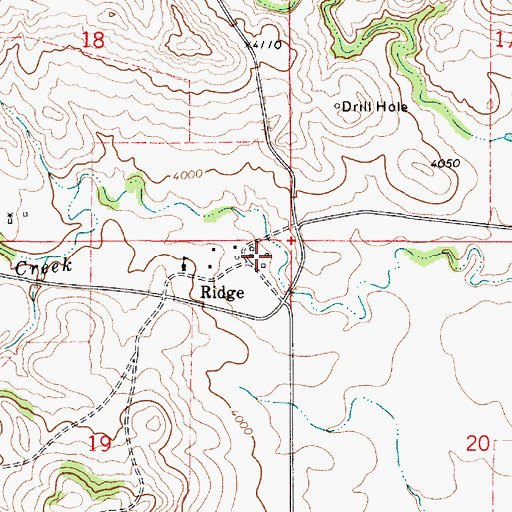 Topographic Map of 09S55E19AAAB01 Well, MT