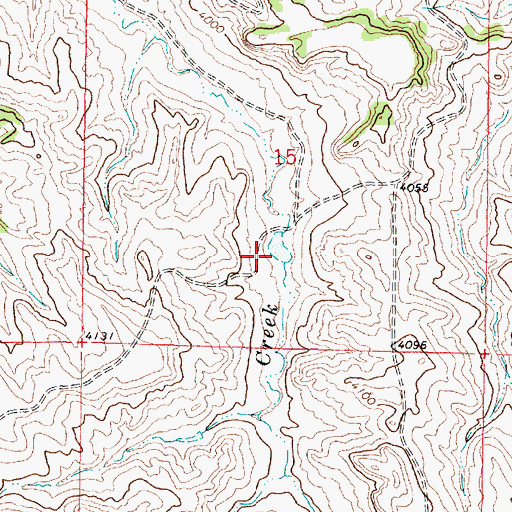 Topographic Map of 09S45E15CDAA01 Well, MT