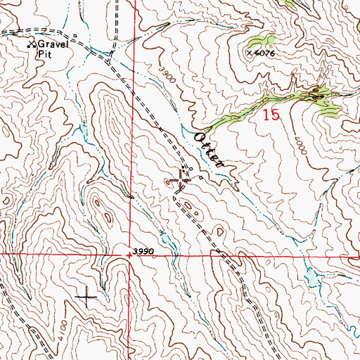 Topographic Map of 09S46E15CBDD01 Well, MT