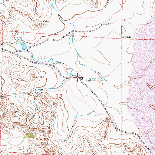 Topographic Map of 09S40E17ACAC01 Well, MT