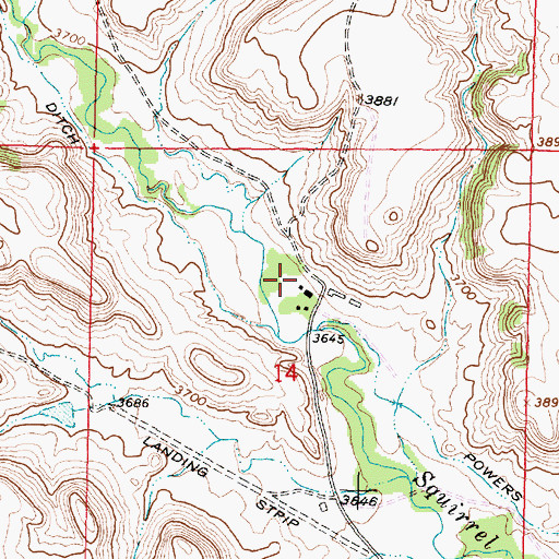 Topographic Map of 09S39E14BDAD01 Well, MT