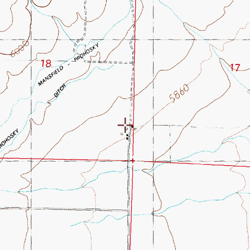 Topographic Map of 09S12W18DDAD02 Well, MT