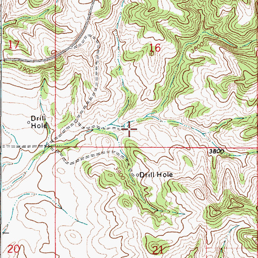 Topographic Map of 09S54E16CD__01 Well, MT