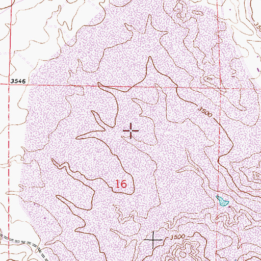 Topographic Map of 09S40E16ABCD01 Well, MT