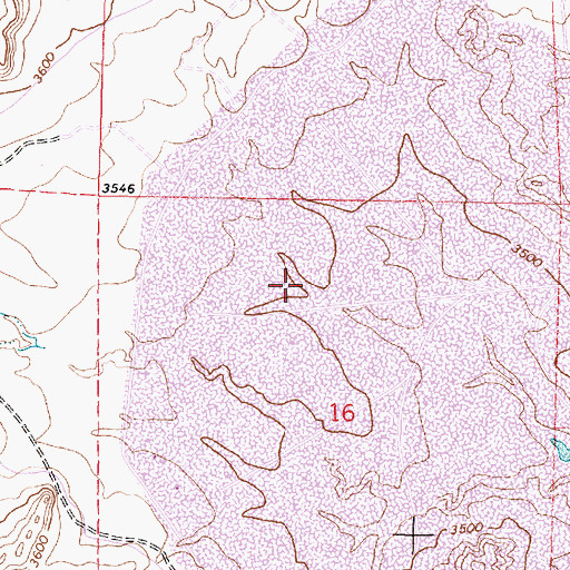 Topographic Map of 09S40E16BADC02 Well, MT