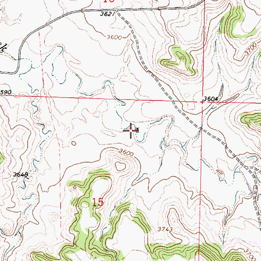 Topographic Map of 09S41E15ABDB01 Well, MT