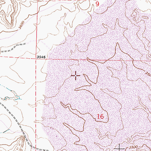 Topographic Map of 09S40E16BABD02 Well, MT