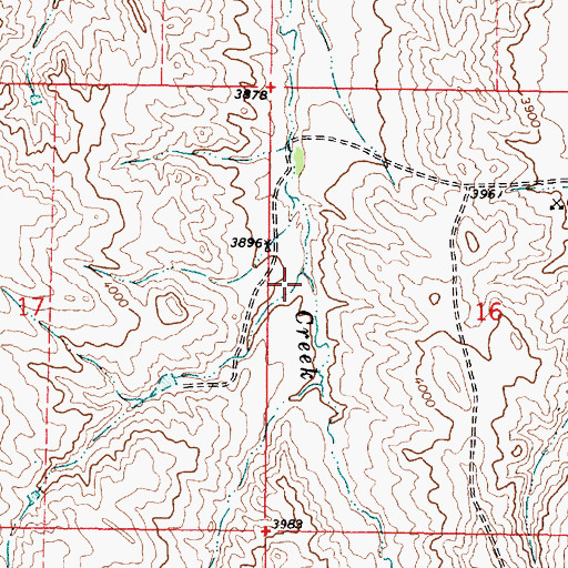 Topographic Map of 09S46E16BCCC01 Well, MT