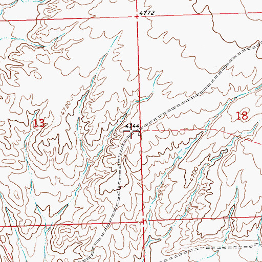 Topographic Map of 09S25E13DAAD01 Well, MT