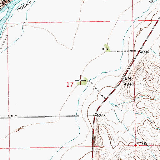 Topographic Map of 09S22E17ACCD01 Well, MT