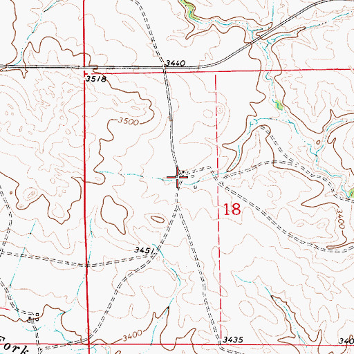 Topographic Map of 09S52E18BDBD01 Well, MT