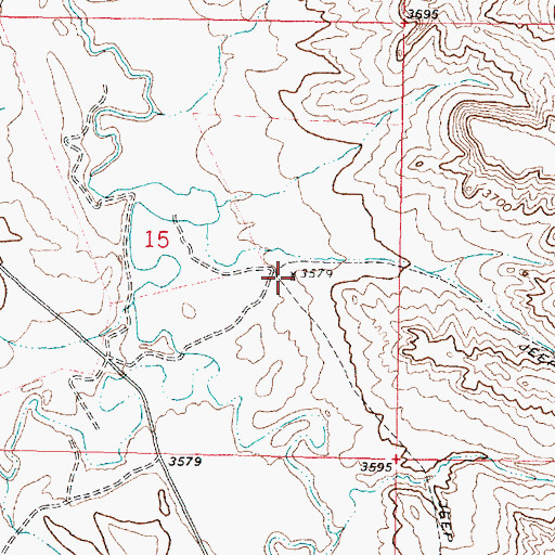 Topographic Map of 09S43E15DABC01 Well, MT