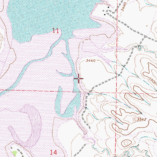 Topographic Map of 09S40E11DCAD01 Well, MT