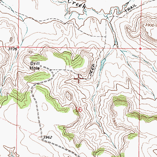 Topographic Map of 09S44E16ABCC01 Well, MT