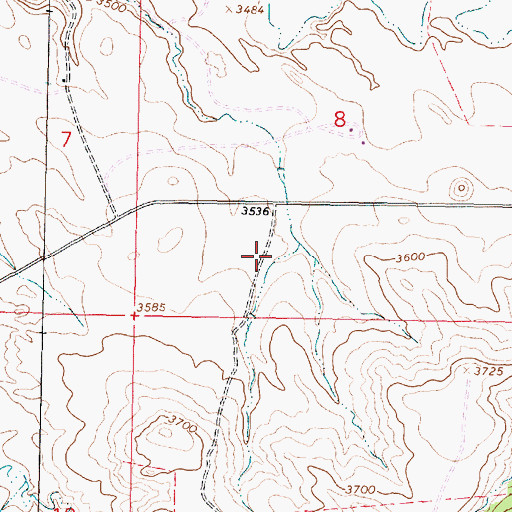 Topographic Map of 09S41E08CDBD01 Well, MT