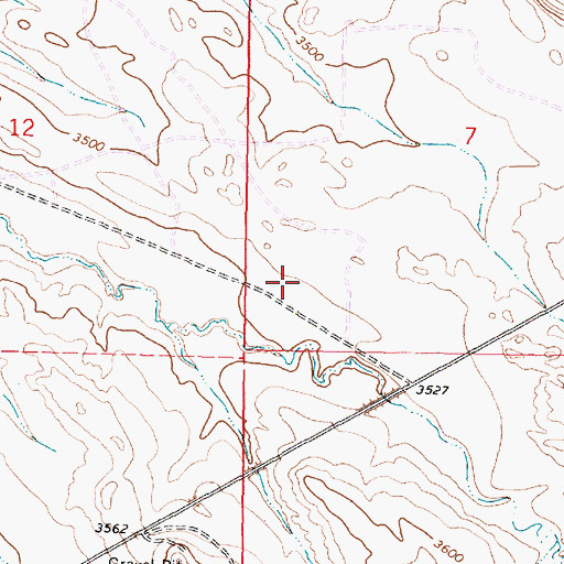 Topographic Map of 09S41E07CCBD01 Well, MT