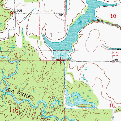 Topographic Map of McCollum Lake Dam, AR