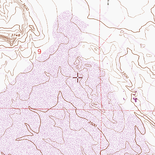 Topographic Map of 09S40E09DACD01 Well, MT