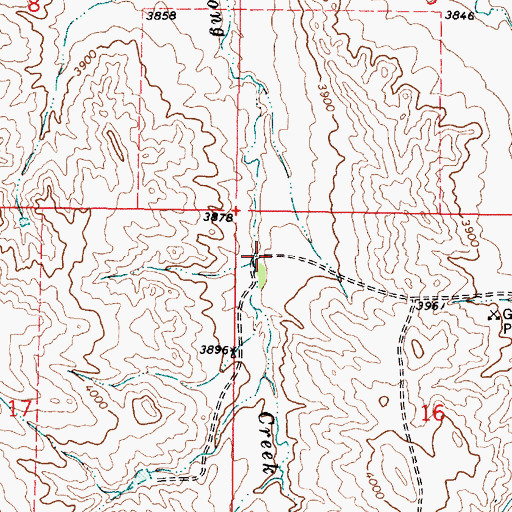 Topographic Map of 09S46E16BBBD01 Well, MT