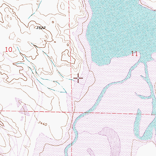 Topographic Map of 09S40E11CBCC01 Well, MT