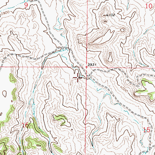 Topographic Map of 09S45E16AAAD01 Well, MT