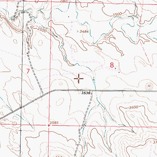 Topographic Map of 09S41E08CABC01 Well, MT