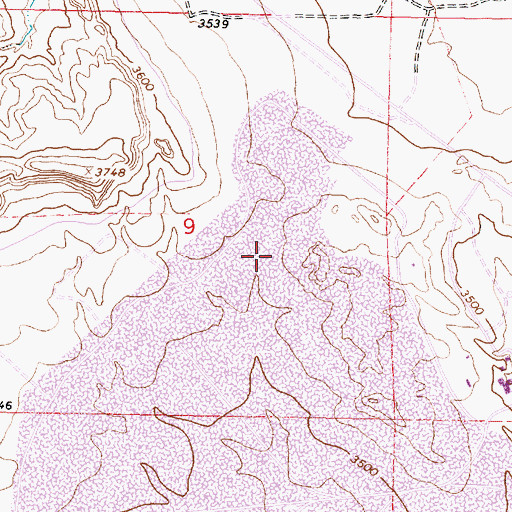 Topographic Map of 09S40E09DBAD01 Well, MT