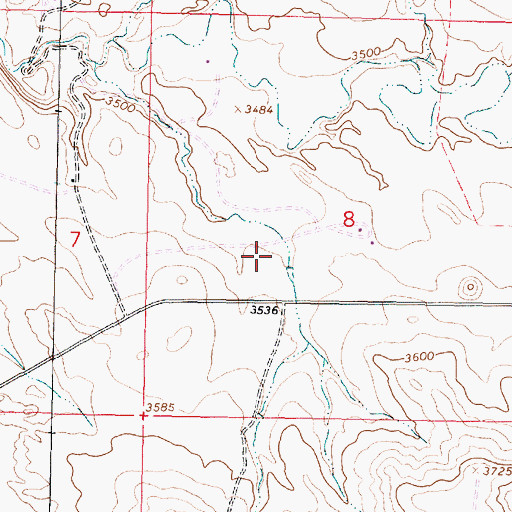 Topographic Map of 09S41E08CABC02 Well, MT