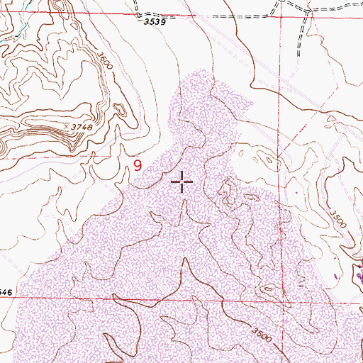 Topographic Map of 09S40E09DBAD02 Well, MT