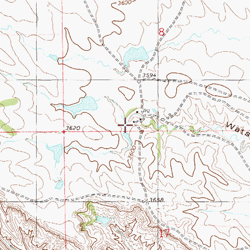 Topographic Map of 09S62E08CDCD01 Well, MT
