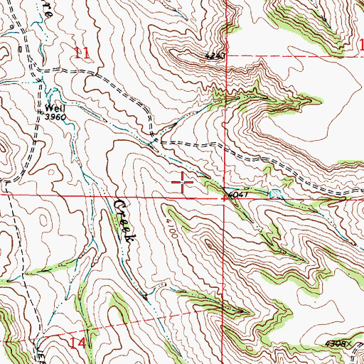 Topographic Map of 09S46E11CDDD01 Well, MT