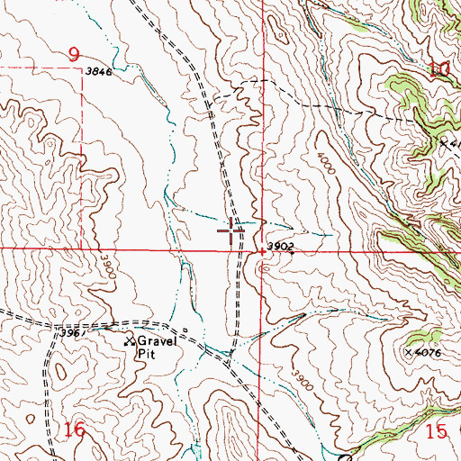 Topographic Map of 09S46E09DDAA01 Well, MT