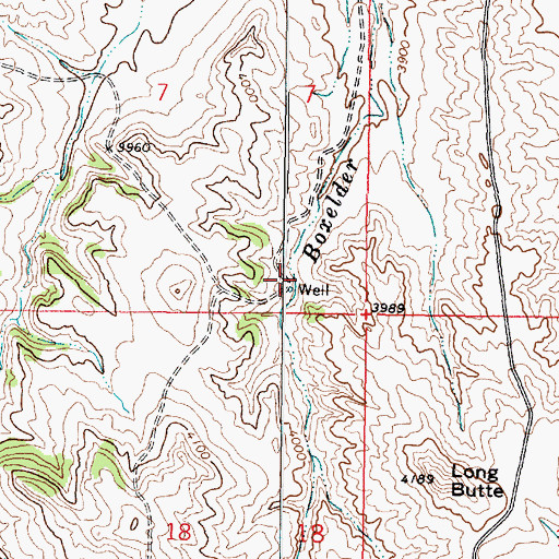 Topographic Map of 09S46E07DDCD01 Well, MT
