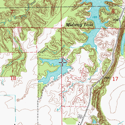Topographic Map of Cruthis Lake Dam, AR