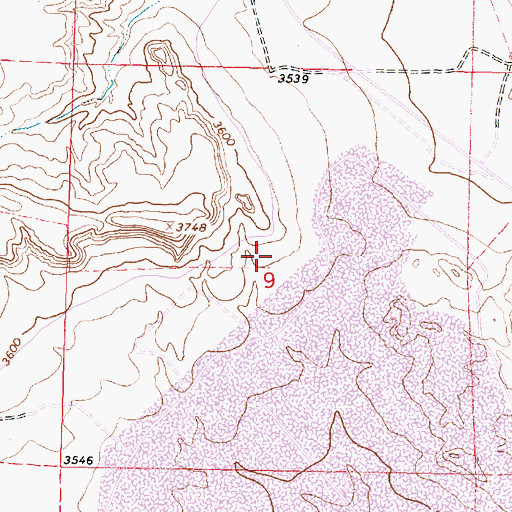 Topographic Map of 09S40E09BDDA03 Well, MT