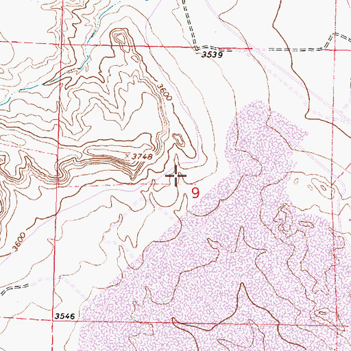 Topographic Map of 09S40E09BDDB01 Well, MT