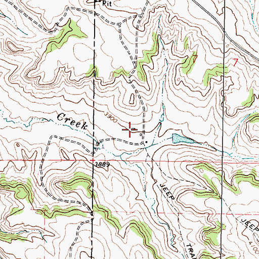Topographic Map of 09S45E07CCAD01 Well, MT