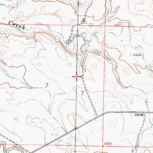 Topographic Map of 09S41E07ADCA01 Well, MT