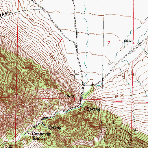 Topographic Map of 09S08W07DCBB01 Well, MT