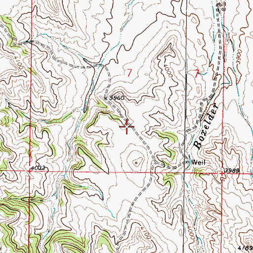 Topographic Map of 09S46E07DCBB02 Well, MT