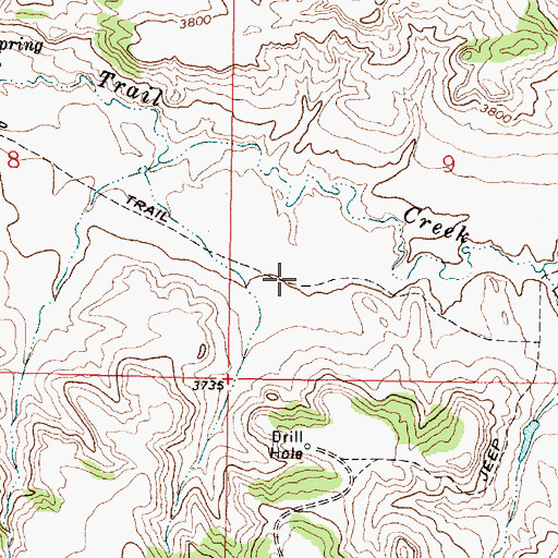 Topographic Map of 09S44E09CCAB01 Well, MT