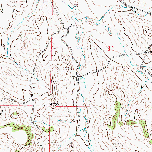 Topographic Map of 09S45E11CCAA01 Well, MT