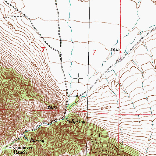 Topographic Map of 09S08W07DBDC01 Well, MT