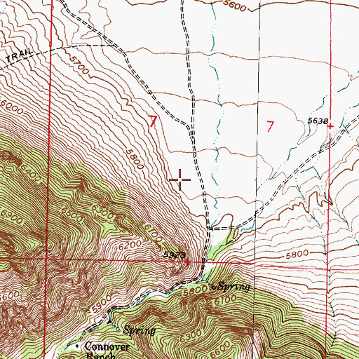 Topographic Map of 09S08W07DBCC01 Well, MT