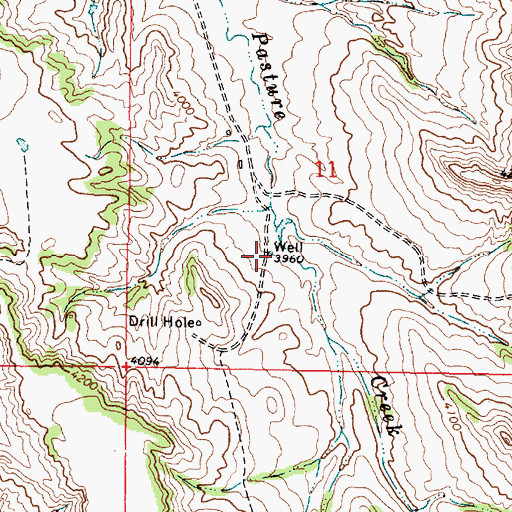 Topographic Map of 09S46E11CACD01 Well, MT