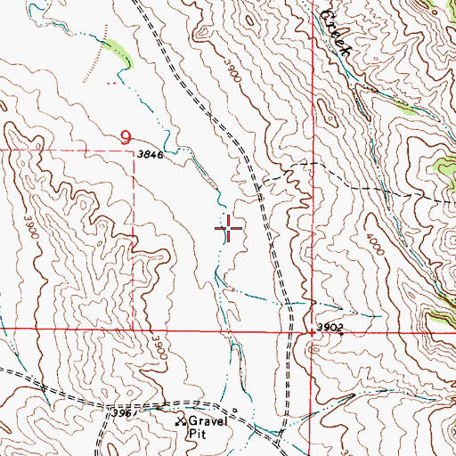 Topographic Map of 09S46E09DACC01 Well, MT