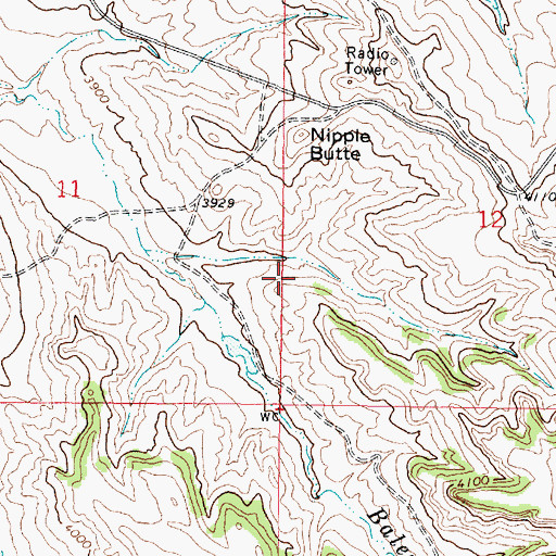 Topographic Map of 09S45E12CBCC01 Well, MT