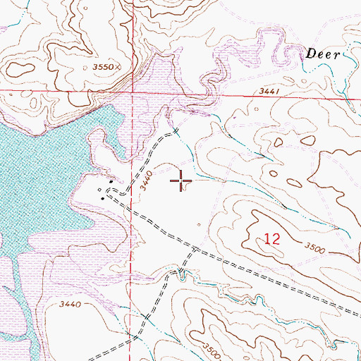 Topographic Map of 09S40E12BCAA02 Well, MT
